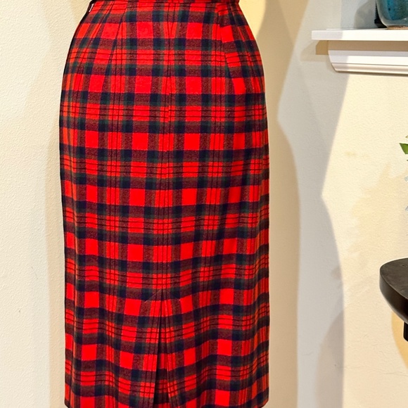 Bobbie Brooks Calgary - Vtg. 50’s Red Plaid Tartan Skirt & Jacket Suit - Sz. S - Picture 6 of 16